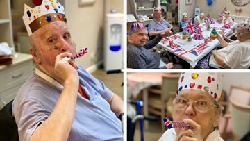 Aberford Hall care home Residents celebrate the Coronation
